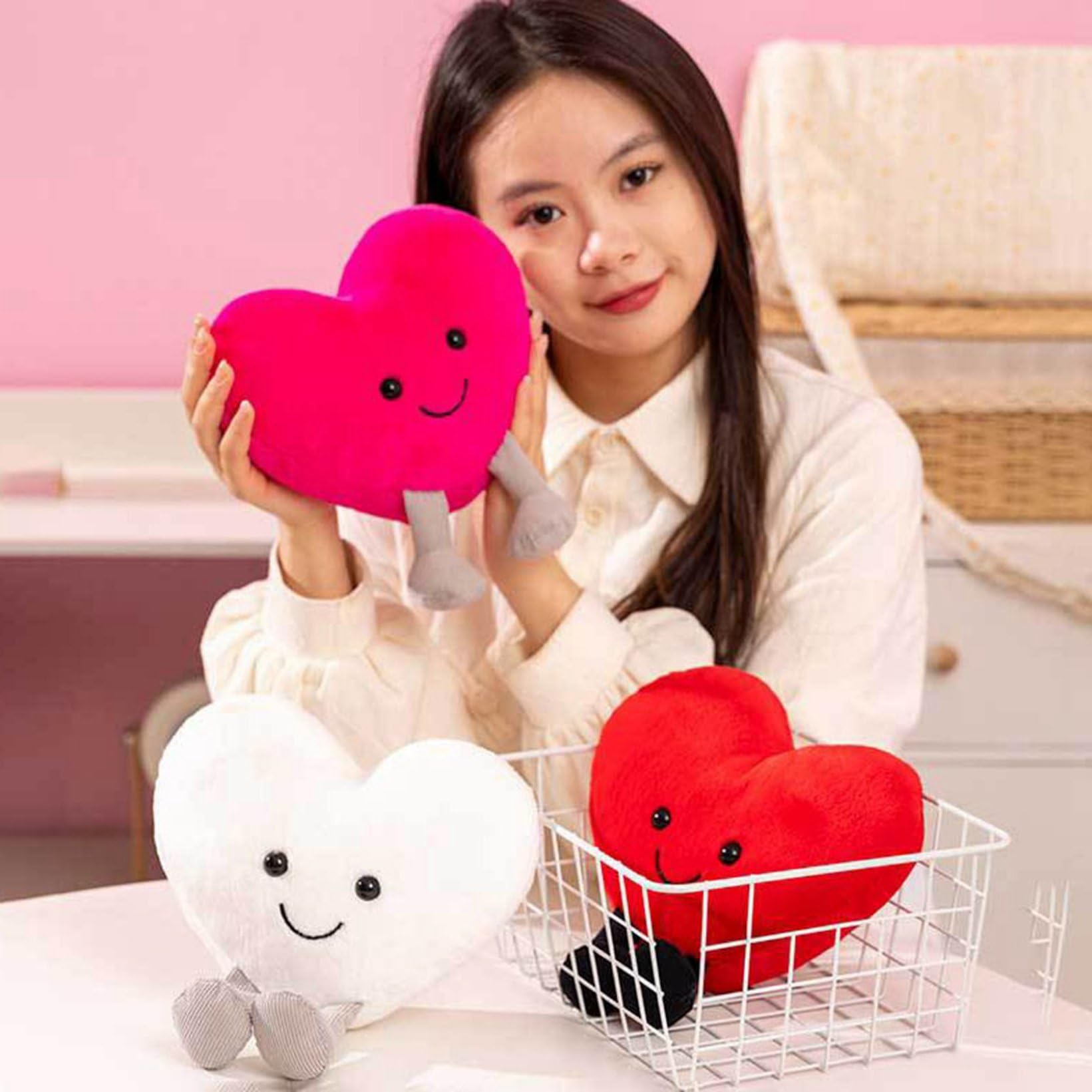 Amazon.co.jp: 心ぬいぐるみ 縫いぐるみ 可愛い ハート人形 小さい